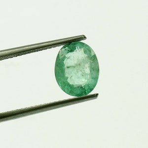 Natural Zambian Emerald Faceted oval Gemstone Loose Emerald Oval Faceted gemstone AAA Quality Emerald jewelry making