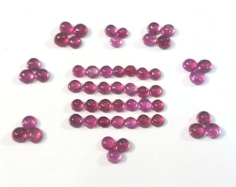 Natural AAA Ruby Round Cabochon 3x3MM-3.50x3.50MM Ruby Round Cabochon Loose Gemstone Making For Jewellery wholesale lot