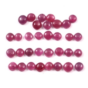 Natural AAA Ruby Round Cabochon 3x3MM Ruby Round red Cabochon AAA quality Loose Gemstone Making For Jewelry wholesale lot