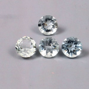 AAA Aquamarine Round Cut faceted 6x6 MM Natural Aquamarine Round Cut faceted loose gemstone Jewellery Wholesalelot