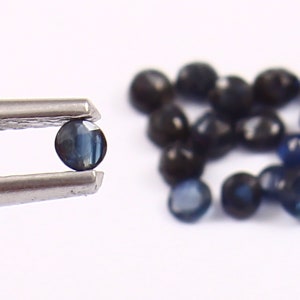 Natural Blue Sapphire Round Faceted Cut 2mm Top Quality -Blue Sapphire Round cut loose gemstones jewelry making