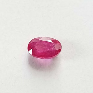 Natural Ruby Faceted Gemstone Oval Shape Loose Gemstone Ring Size 4x6 Ruby Gemstone For Making Jewelry 1 Piece