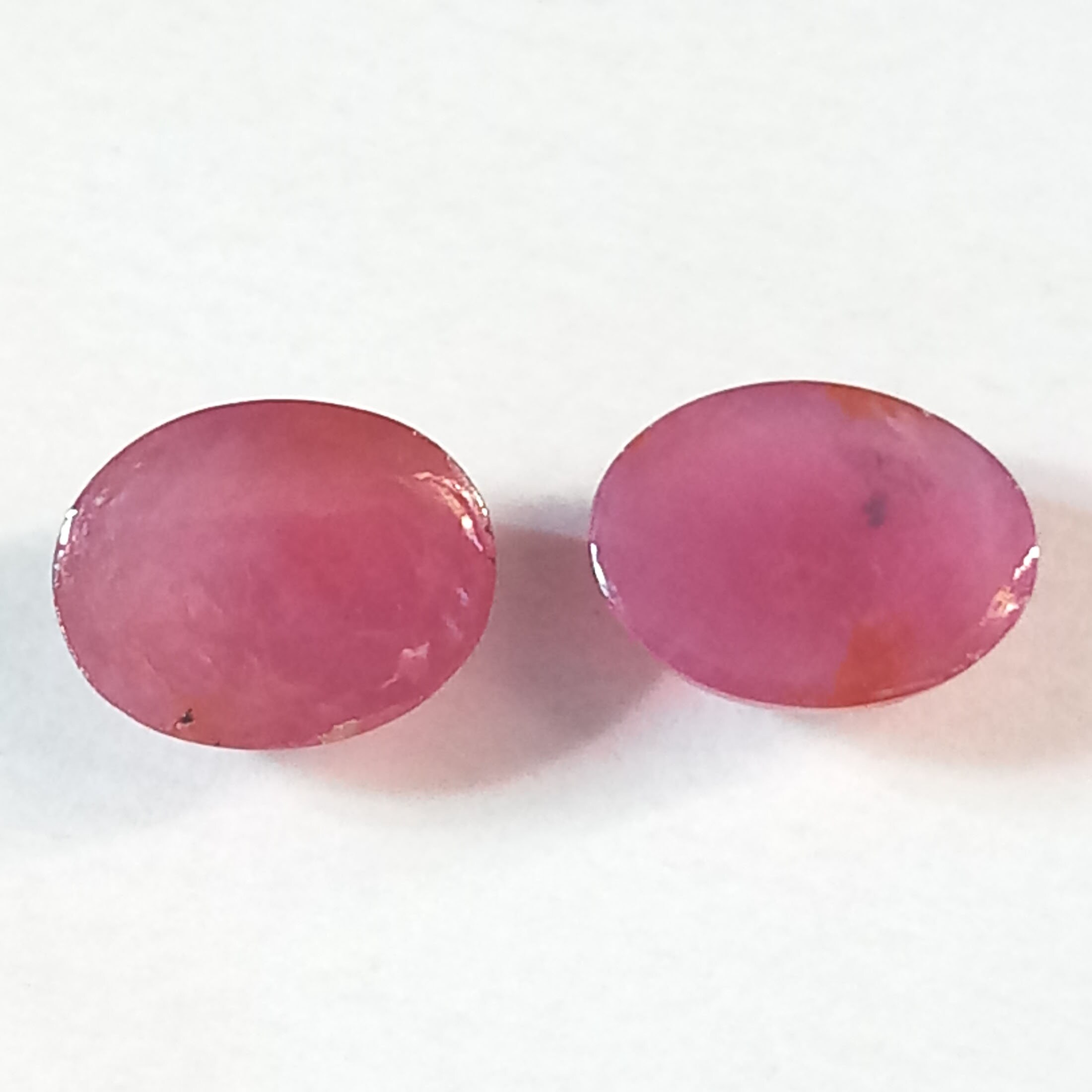 2 pieces 7x9mm Ruby Cabochon Oval Cabochon gemstone Natural | Etsy