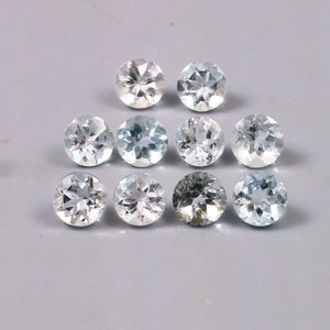 AAA Aquamarine Round Cut faceted 5x5 MM Natural Aquamarine Round Cut faceted loose gemstone Jewelry Wholesalelot