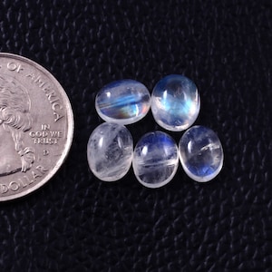 AAA Natural Rainbow Moonstone Oval Cabochon Calibrated size 7x9 MM rainbow cabochon loose gemstones jewelry making
