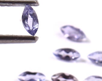 NATURAL TANZANITE _ 2x4 mm _ Light Purple Natural Tanzanite Marquise Lot 7 Pc's Loose Gemstones / Marquise Tanzanite Jewelry making