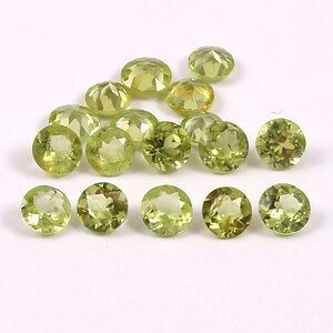4 mm natuurlijke peridot ronde facetgeslepen losse edelsteen, halfedelsteen beste kwaliteit ronde vorm geslepen peridot sieraden maken