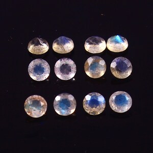 23 Pieces Natural Moonstone Round Faceted Cut 3mm Loose Gemstone Round, Rainbow Moonstone, top quality jewelry making