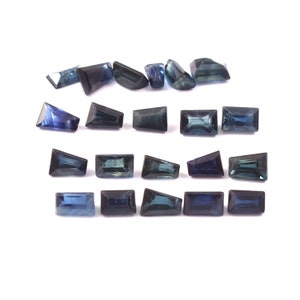 1.50x2.50 mm Natural Blue Sapphire Baguette Cut Lot 21 Pcs 1.05 Cts Calibrated Faceted Loose Gemstones