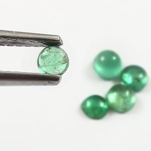Emerald Round Cabochon Smooth Polished 3mm Round shape Green Emerald Cabochon AAA loose gemstone for jewelry making