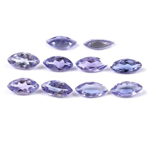 Natural Tanzanite AAA Marquise Faceted Loose Stones for Jewelry Makings, December Birthstone, Semi-Precious Stones (3x6 mm)