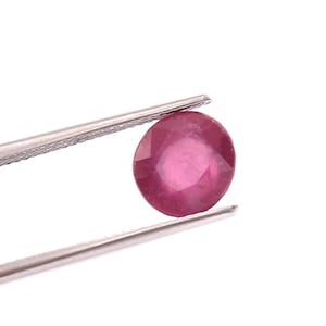 4.40 Carat Natural Ruby Faceted Round shape faceted ruby loose gemstone perfect for jewelry making 8.50 MM AAA+ quality