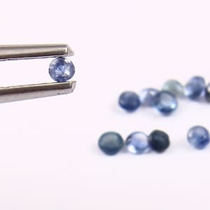 Natural Blue Sapphire Round Faceted Cut 2MM Top Quality -Blue Sapphire Round  Loose Gemstones for jewelry