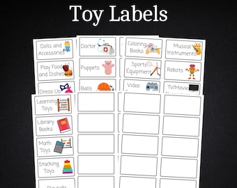 Toy Bin Labels Printable Etsy