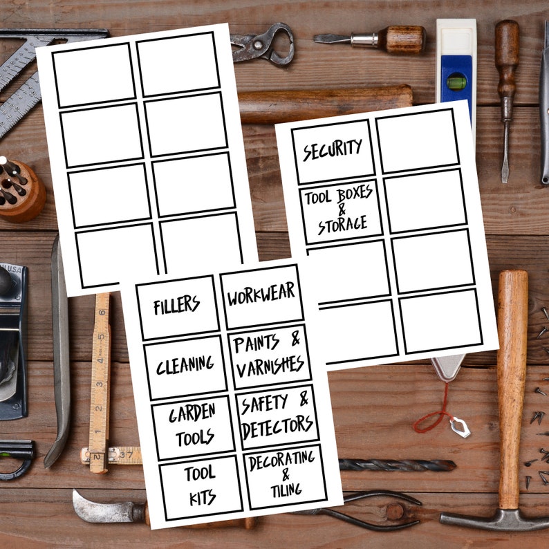 Tool Labels Labels for Tools Labels for the Tool Etsy