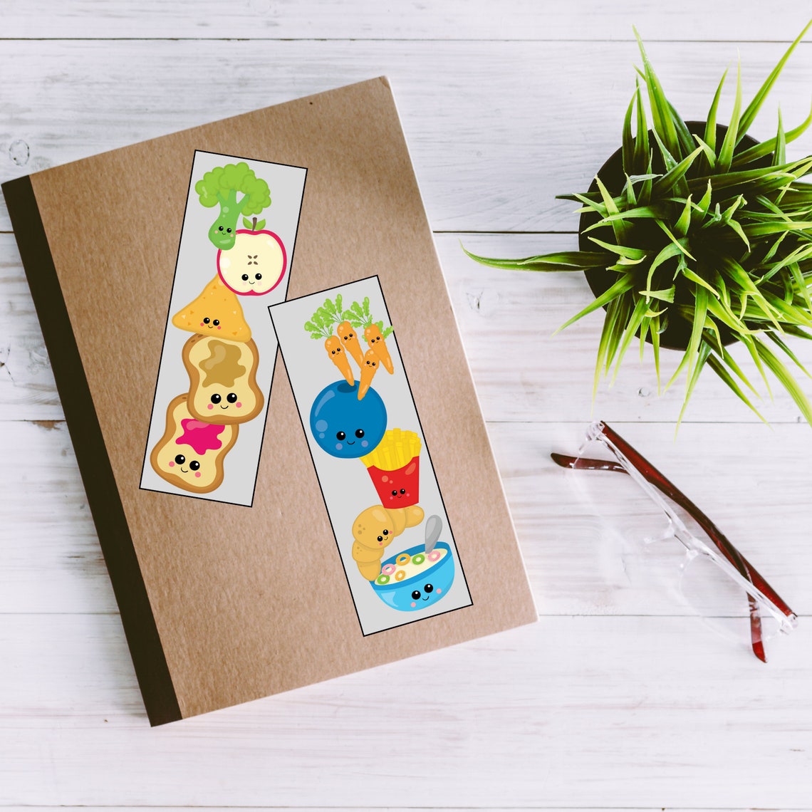 Food Themed Bookmarks Cute Food Bookmark Food Bookmarks | Etsy