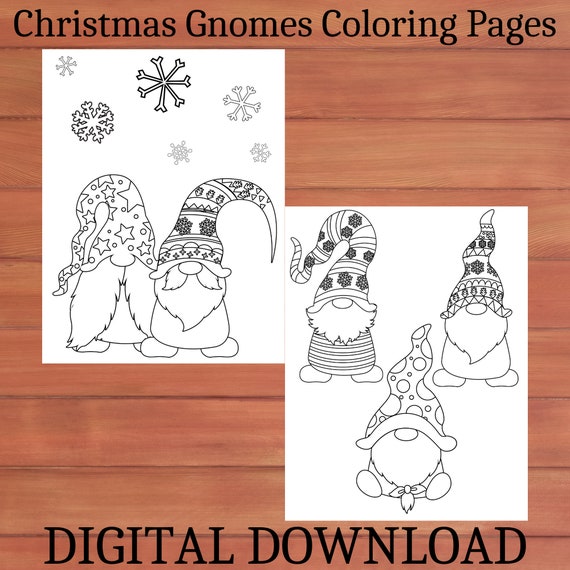Christmas Gnomes Coloring Pages Gnomes Coloring Pages for