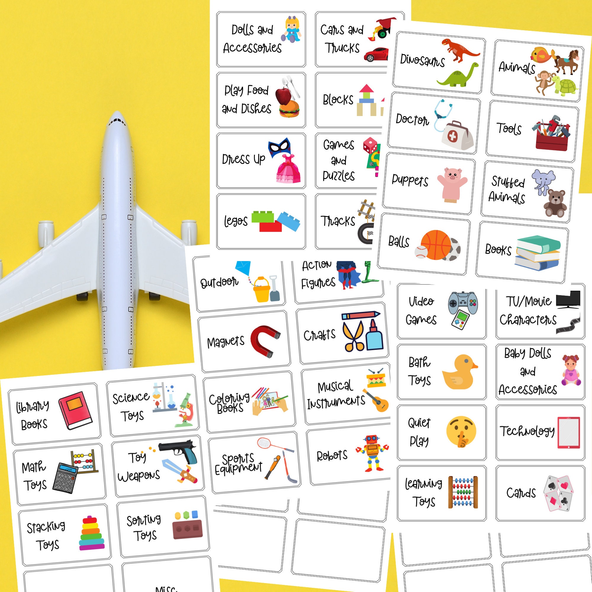 Kid's Toy Labels Printable Labels for Kid's Toys Toy Etsy