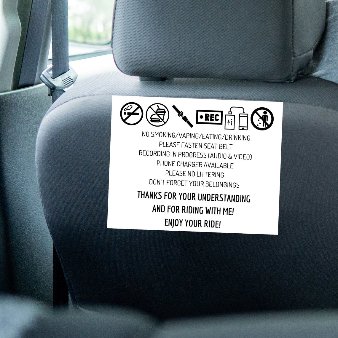 Rideshare Sign Printable Rideshare Sign Sign for Rideshare | Etsy