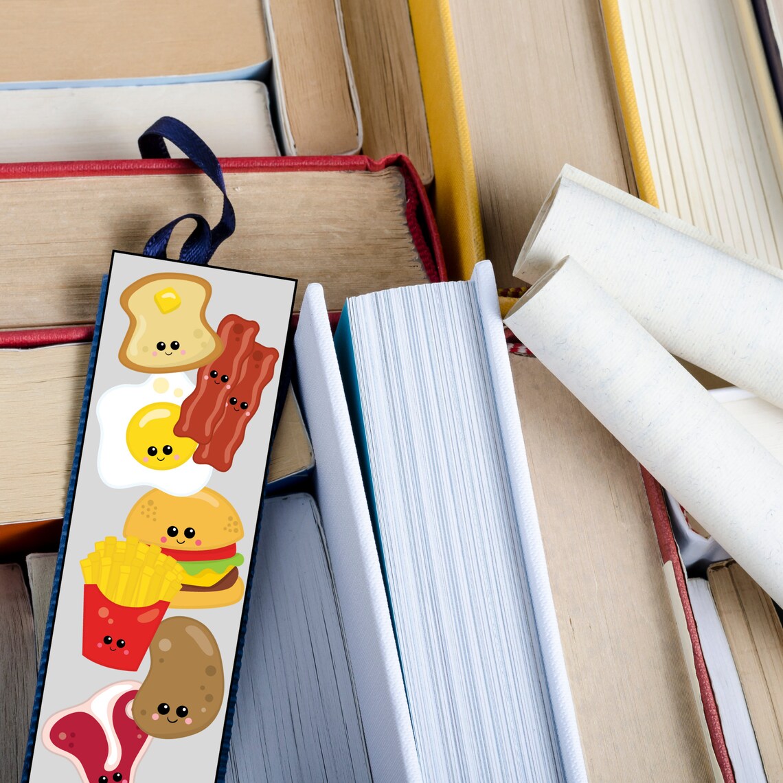 Food Themed Bookmarks Cute Food Bookmark Food Bookmarks | Etsy