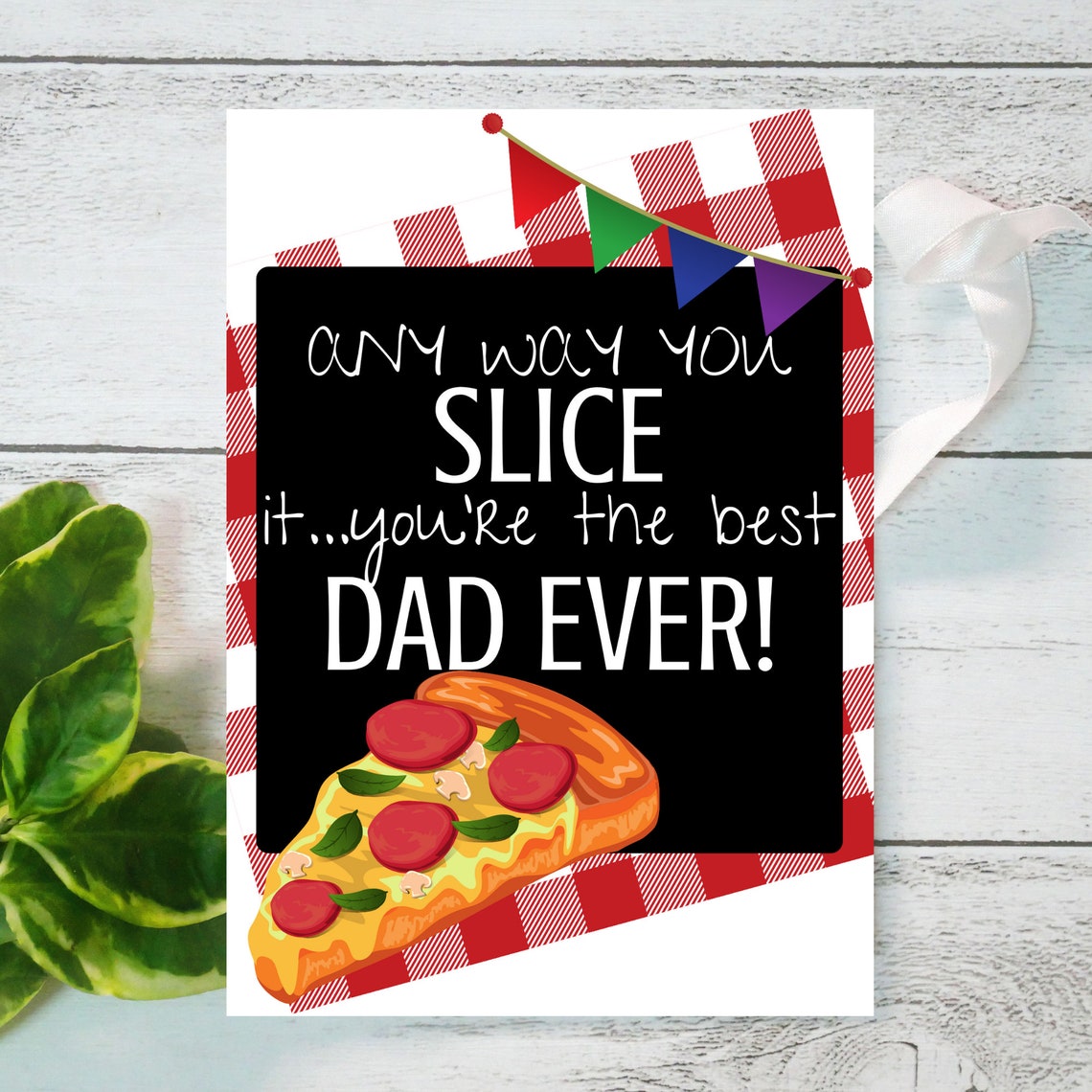 Pizza Father's Day Card Happy Father's Day Card Etsy