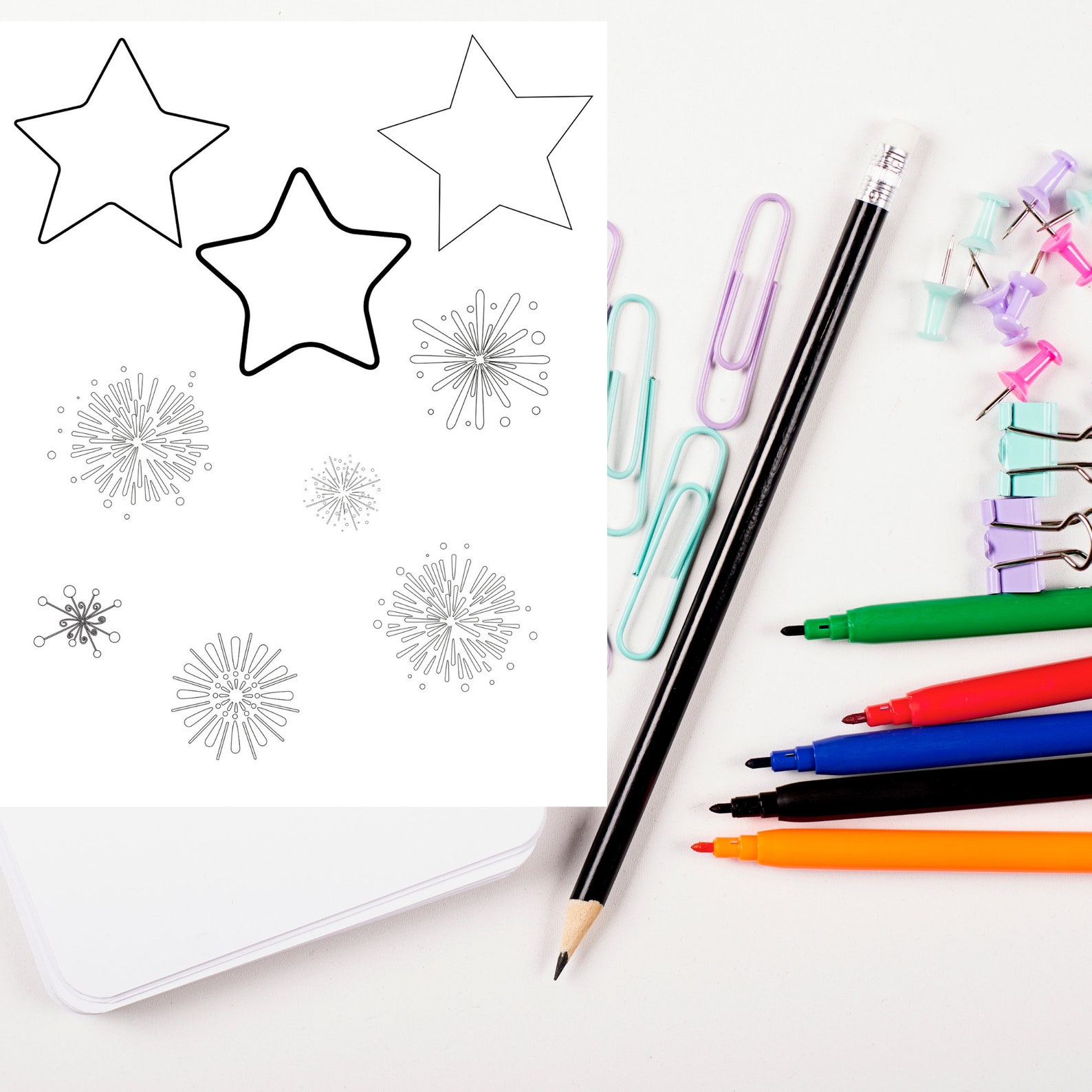 New Years Coloring Pages Coloring Pages for Kids New Years | Etsy