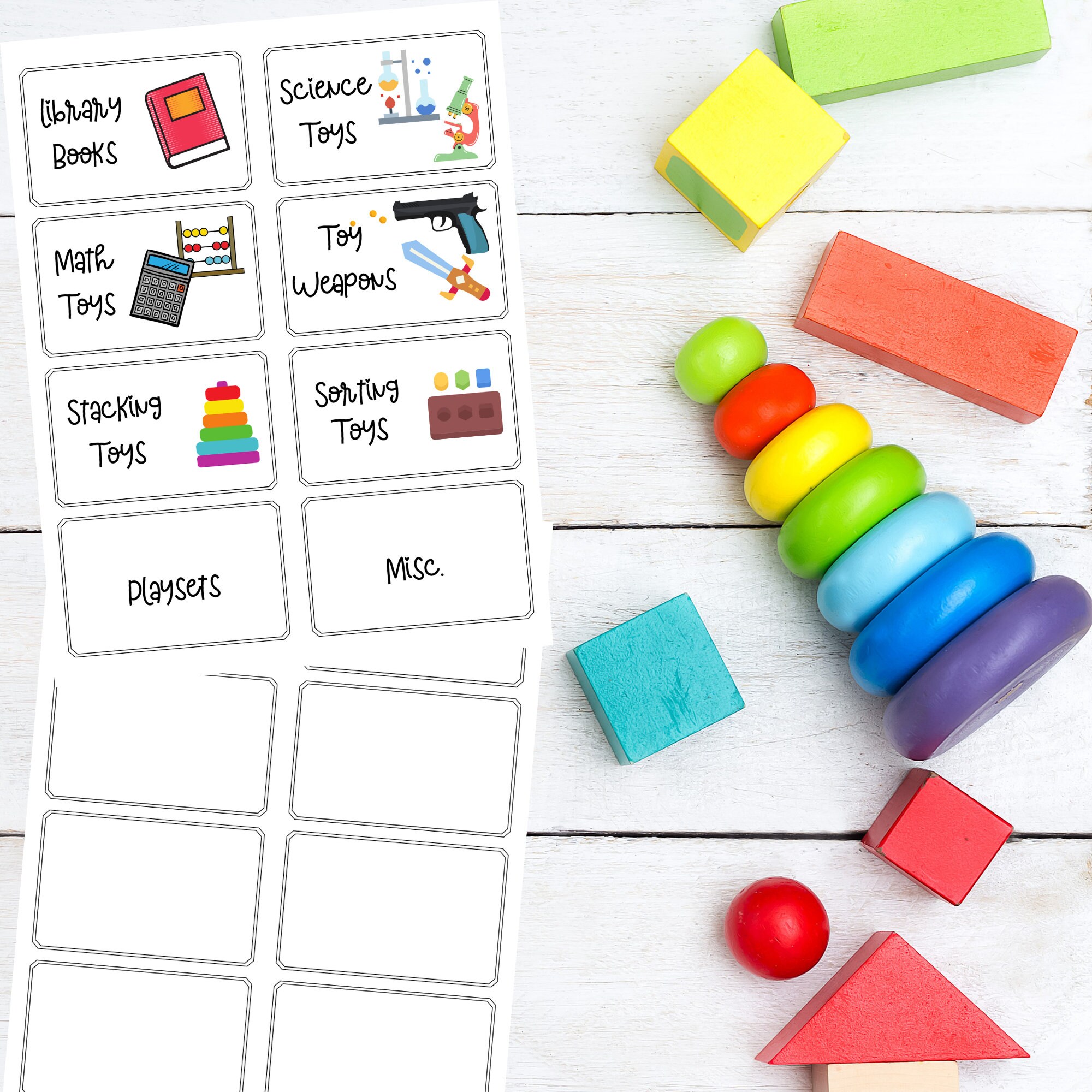 Kid's Toy Labels Printable Labels for Kid's Toys Toy Etsy