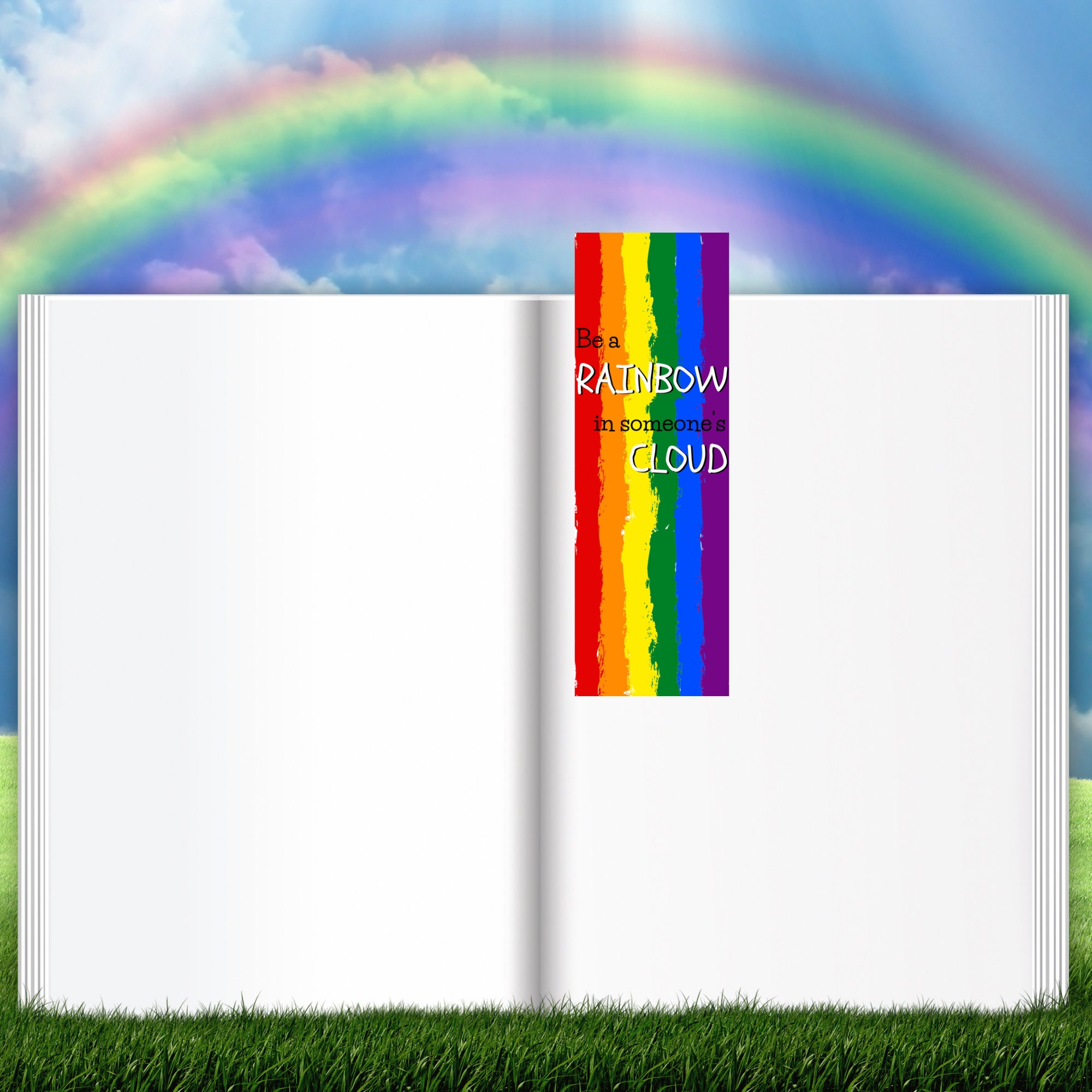 rainbow bookmark paint like rainbow bookmark printable etsy