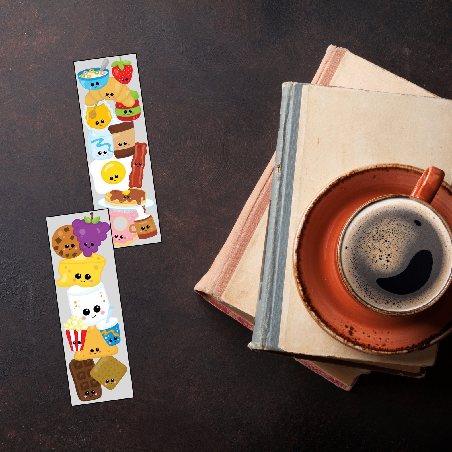 Food Themed Bookmarks Cute Food Bookmark Food Bookmarks | Etsy