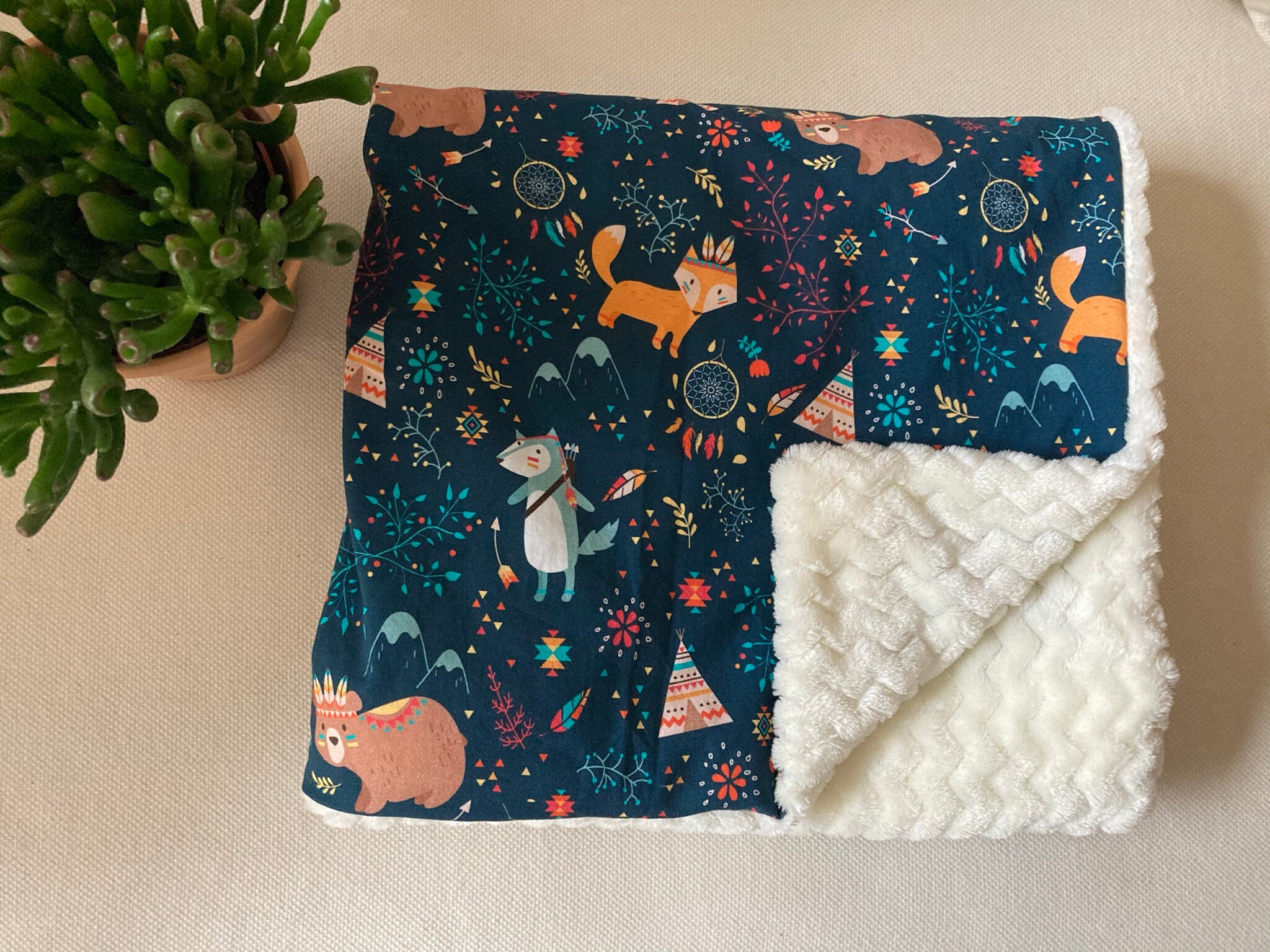 Couverture Bébé Motif Indien