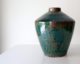 Large Textured Ceramic Vase • Wabi Sabi Organic Modern Pottery • Minimalist Home Decor Akebono