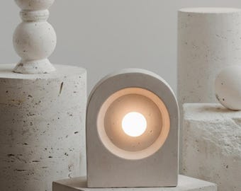 Table Lamp | Handmade Paper Clay, Japandi Scandinavian Design wabi sabi