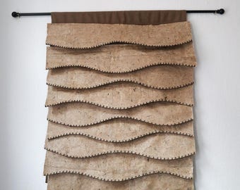 Large Paper Wall Paper Tapestry, Organic Modern Fiber Art, WabiSabi Decor