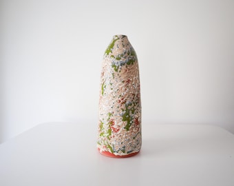 Textured Ceramic Vase • Wabi Sabi Organic Modern Pottery • Minimalist Home Decor Akebono