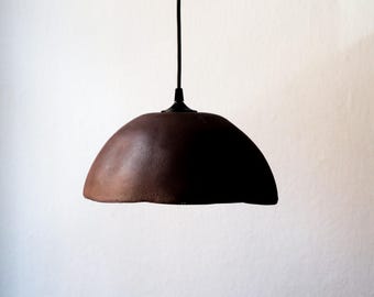 Handmade Clay Pendant Light, Organic Minimalist Lighting, KENSO, wabi sabi