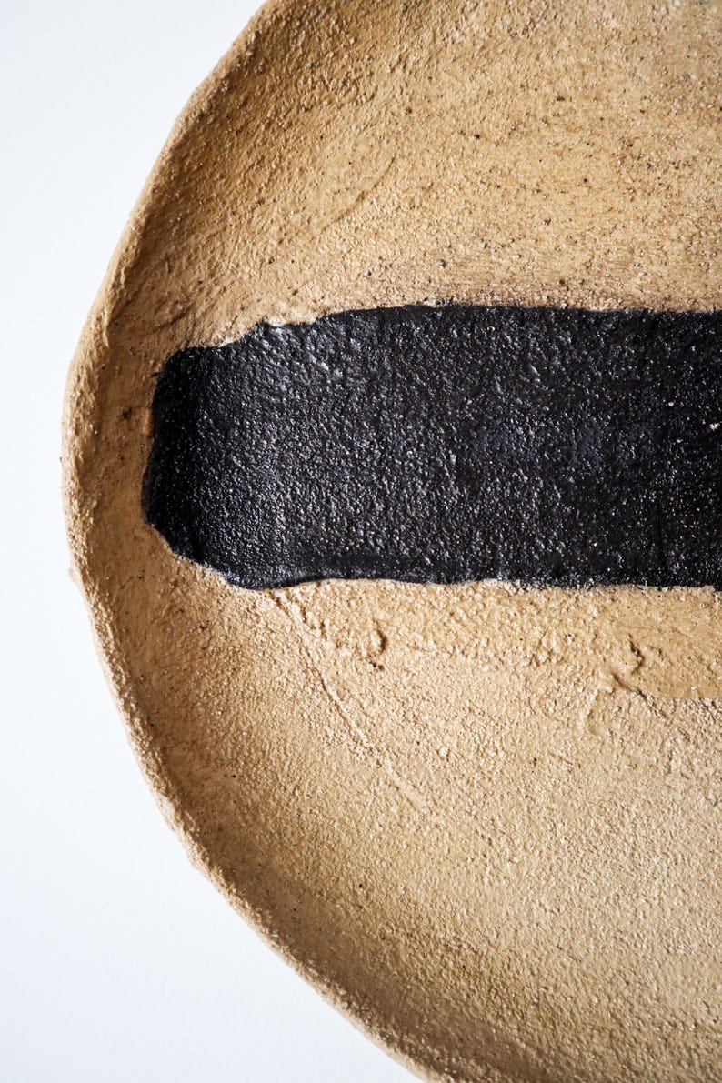 Handmade Terracotta Clay Wabi-Sabi Textured Wall Sculpture, Japandi Organic Decor Kurokawa image 2