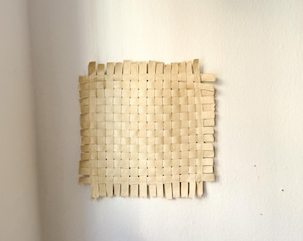 Wabi Sabi Joomchi Wall Paper Tapestry: Handmade Japandi Paper Art