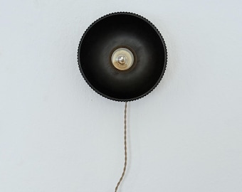 Handmade Wabi Sabi Wall Lamp: Paper Clay Japandi Sconce