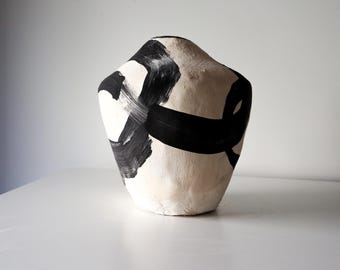 Large Sculptural Ceramic Vase • Wabi Sabi Organic Modern Pottery • Minimalist Home Decor Kasane