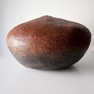 Vaso grande in argilla testurizzata Fuji • Ceramica moderna organica Wabi Sabi • Arredamento minimalista per la casa