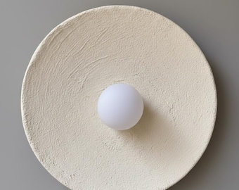 Handmade Clay Wall Sconce, Organic Minimalist Light Fixture, wabi sabi