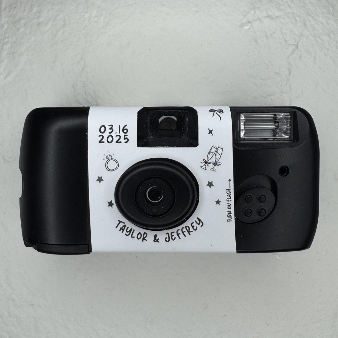 Ulex Camera Sticker Personalized Fujifilm Disposable Camera Stickers for Weddings – Custom ...
