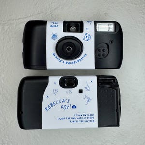 Pegatina personalizada para cámara desechable Fujifilm (USD 8,00 c/u) - Despedida de soltera