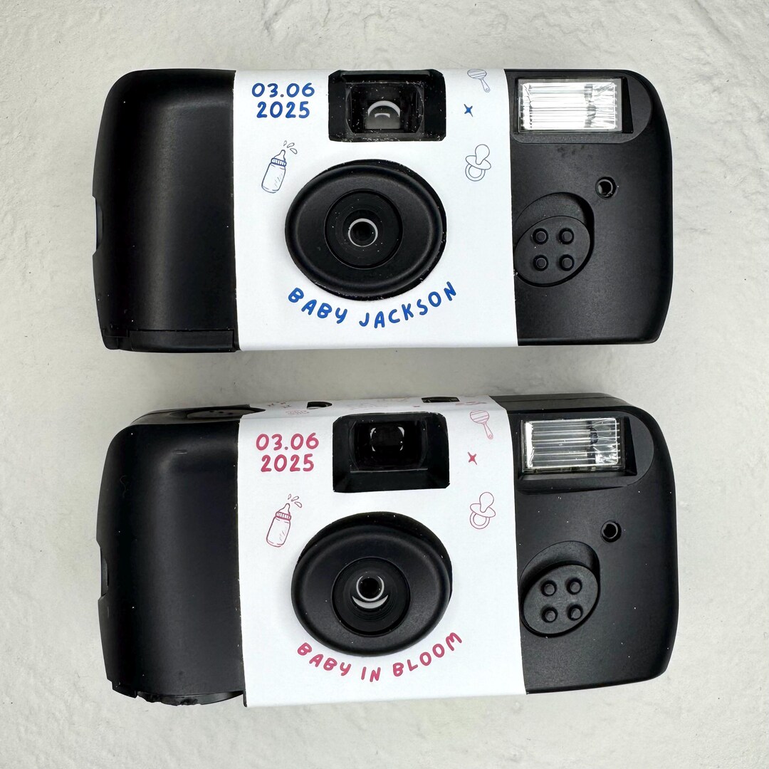 Baby Shower Camera Wrap Stickers for Fujifilm Disposable Cameras ...