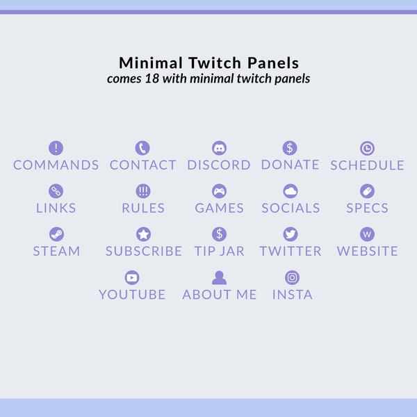 Minimal/Simple Twitch Panels