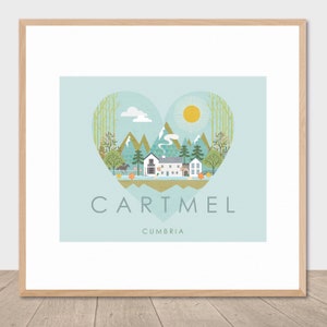 Cartmel print. Cumbria art print. Travel print. Cartmel Cumbria. image 1