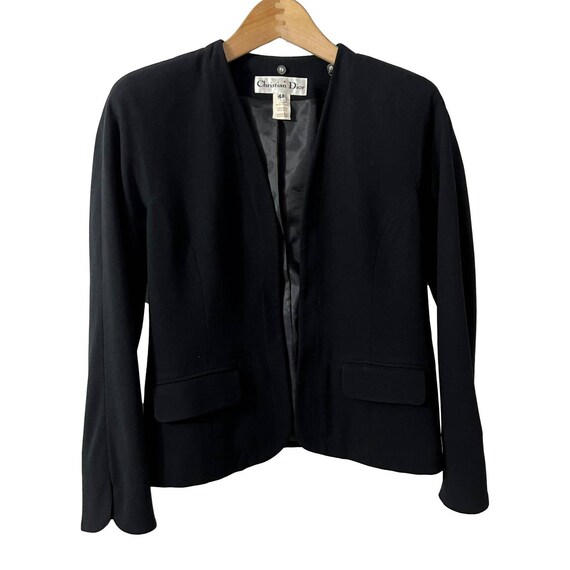 Christian Dior Vintage Black Short Open Front Jacket Size 4 - Etsy