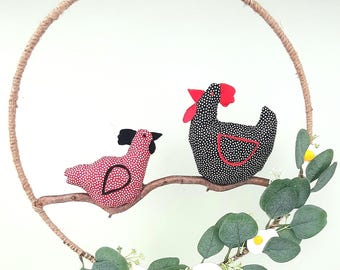 Paasdecoratiekrans (2 kippen)