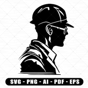 Engineer Silhouette Clipart | Motivational Engineering SVG | Engineer Face SVG Digital File For Cricut | Graduate Engineers And Students Svg