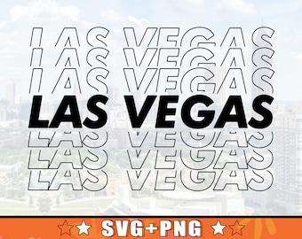 Las Vegas Repetitive SVG Design | LA Repeated Name Silhouette Svg + Png Files Ready For Cricut Easy Print At Highest Quality